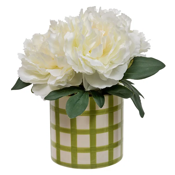 Τεχνητό Λουλούδι Σε Γλάστρα 21εκ. A-S Rose Flower 214017 Green