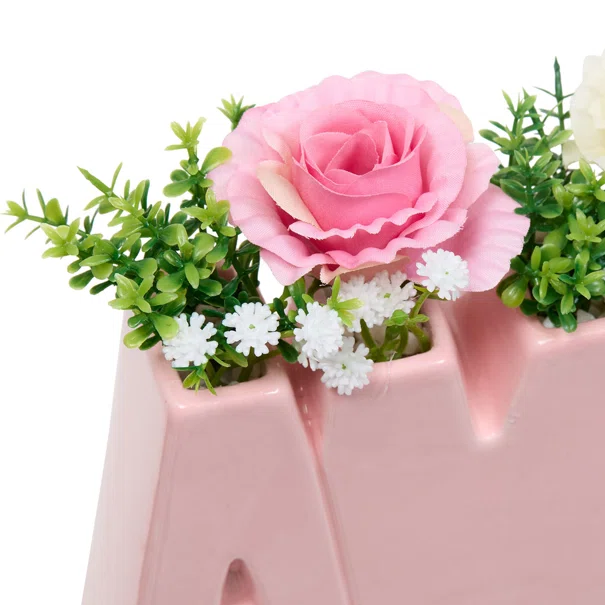 Τεχνητό Λουλούδι Σε Γλάστρα 26εκ. A-S Rose Flower 214015 Pink