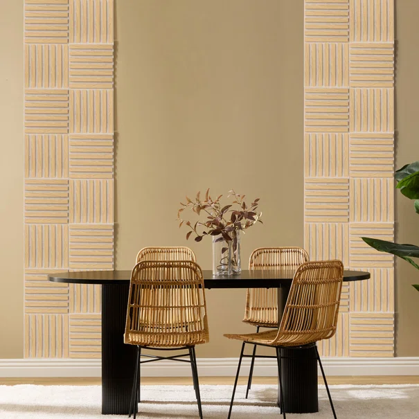 3D Πάνελ Τοίχου Ξύλινα (Σετ 3τμχ) A-S Colva Beige 212903D