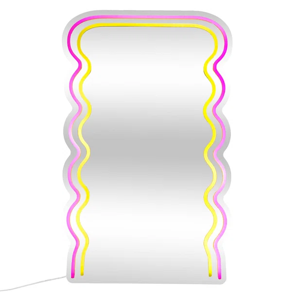 Διακοσμητικός Καθρέφτης Τοίχου Με LED & USB A-S Wavy 213750