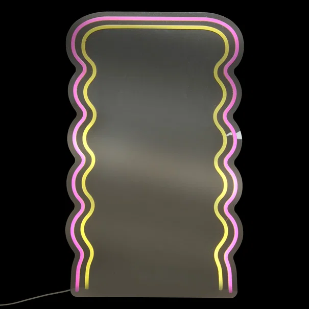 Διακοσμητικός Καθρέφτης Τοίχου Με LED & USB A-S Wavy 213750