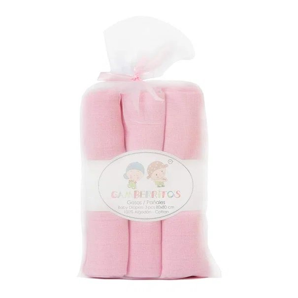 Μουσελίνες/Πάνες Αγκαλιάς (Σετ 3τμχ) Gamberritos Pink