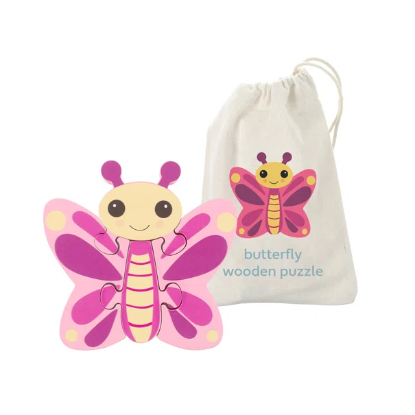 Ξύλινο Παζλ Με 4 Κομμάτια Orange Tree Toys Butterfly 60-06326