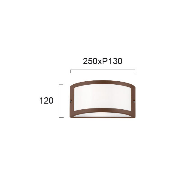 Απλίκα Εξωτερικού Χώρου Viokef Limnos Brown 4049101 Φωτιστικά Τοίχου Απλίκες Spitishop
