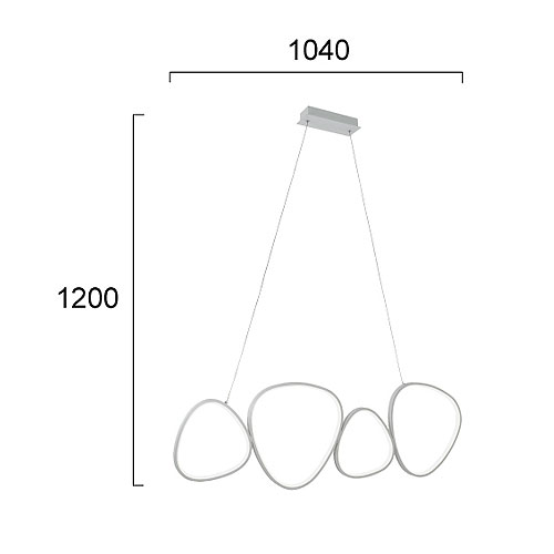 Φωτιστικό Οροφής Πολύφωτο Led Viokef Helix 4301700 Φωτιστικά Κρεμαστά Τραπεζαρίας Spitishop