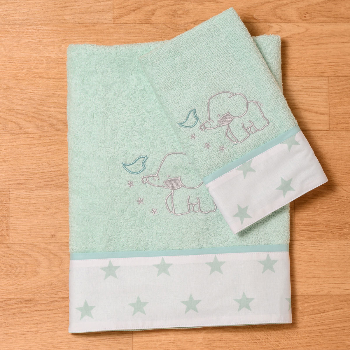 Παιδικές Πετσέτες (Σετ 2τμχ) Abo Elephant 350gsm