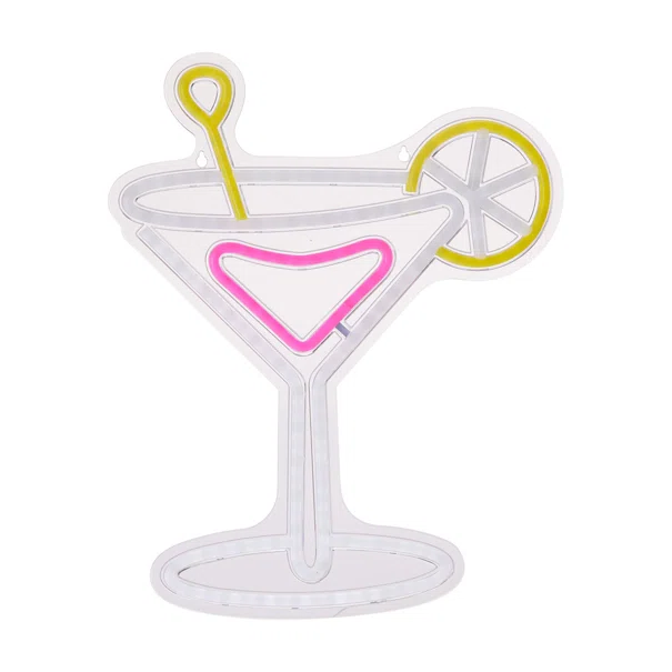 Διακοσμητικό Τοίχου Με Neon (32x38) K-M Coctail NE1100230