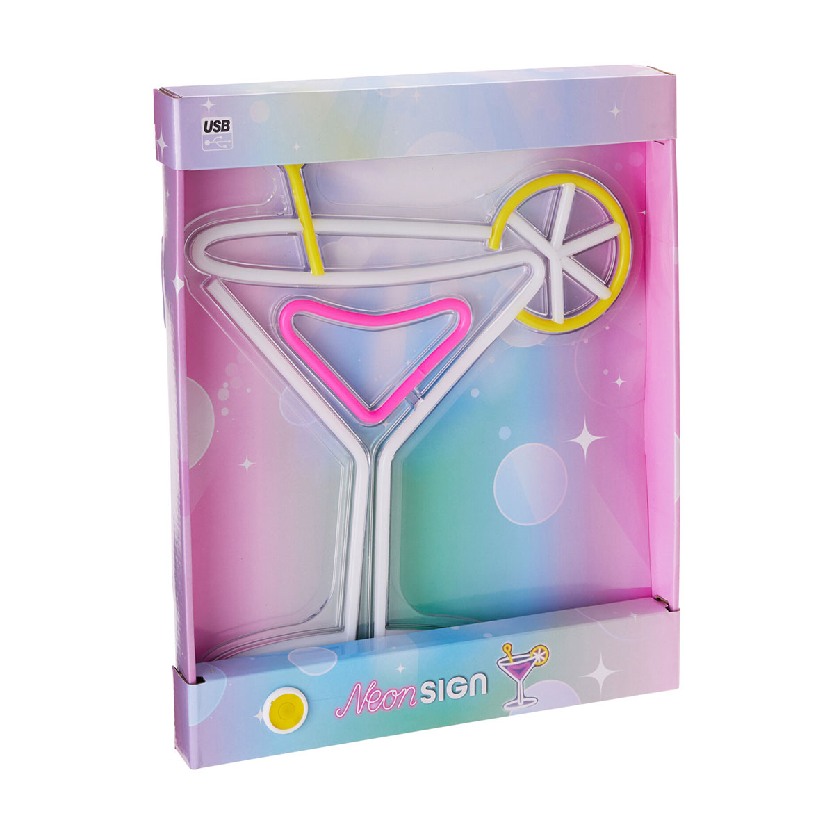 Διακοσμητικό Τοίχου με Neon (32X38) K-M Coctail Ne1100230 Διακόσμηση Διακοσμητικά Μοντέρνα Spitishop