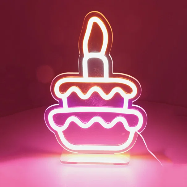 Διακοσμητικό Τοίχου Με Neon (21x27) K-M Cake NE1100260
