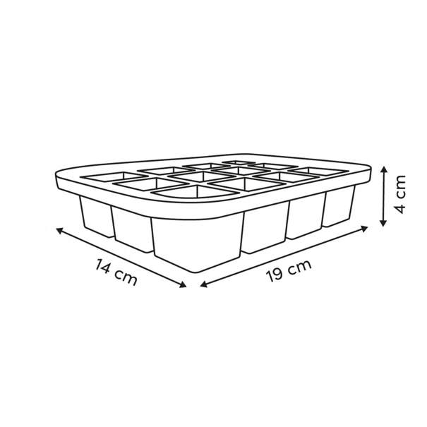 Παγοθήκη Σιλικόνης 12 Θέσεων F-V 213561 (Τυχαία Επιλογή Χρώματος)