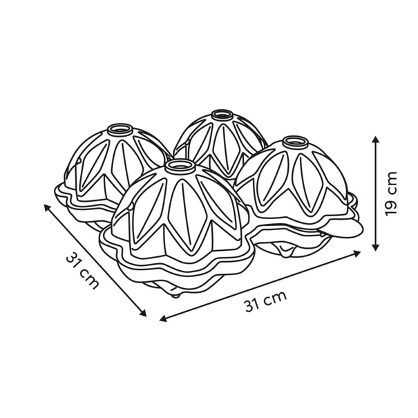 Παγοθήκη Στρογγυλή Σιλικόνης 4 Θέσεων F-V 213564 (Τυχαία Επιλογή Χρώματος)