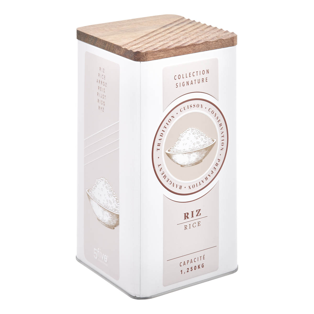 Δοχείο Για Ρύζι 750gr Με Αεροστεγές Κλείσιμο (11x11x19.5) F-V Signature 213471