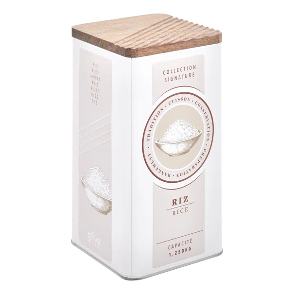 Δοχείο Για Ρύζι 750gr Με Αεροστεγές Κλείσιμο (11x11x19.5) F-V Signature 213471