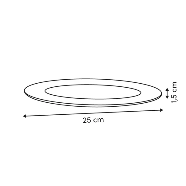 Πιάτο Φαγητού Ρηχό Πλαστικό (Φ25) F-V Solea 213545A