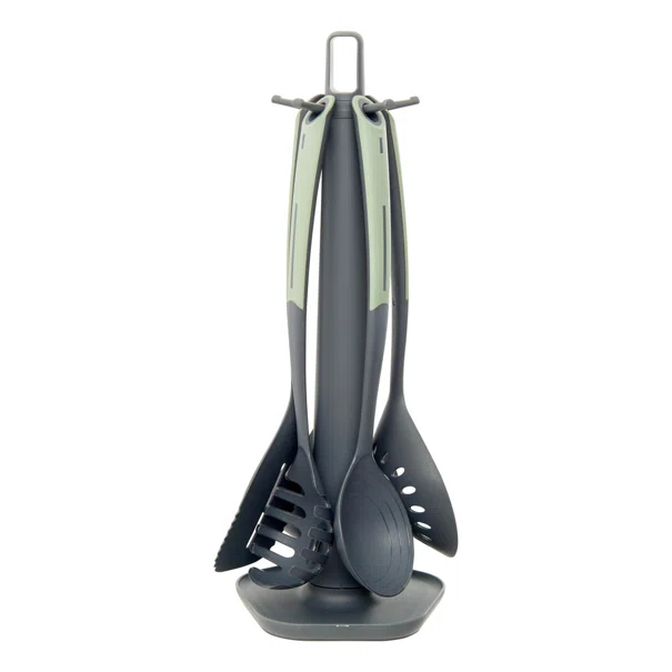 Κουτάλες Μαγειρικής + Βάση (Σετ 6τμχ) F-V Essentials 209784 Green