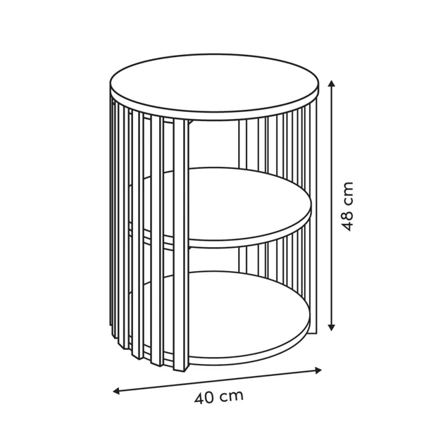 Βοηθητικό Τραπεζάκι (Φ40x48) F-V Slat 212893