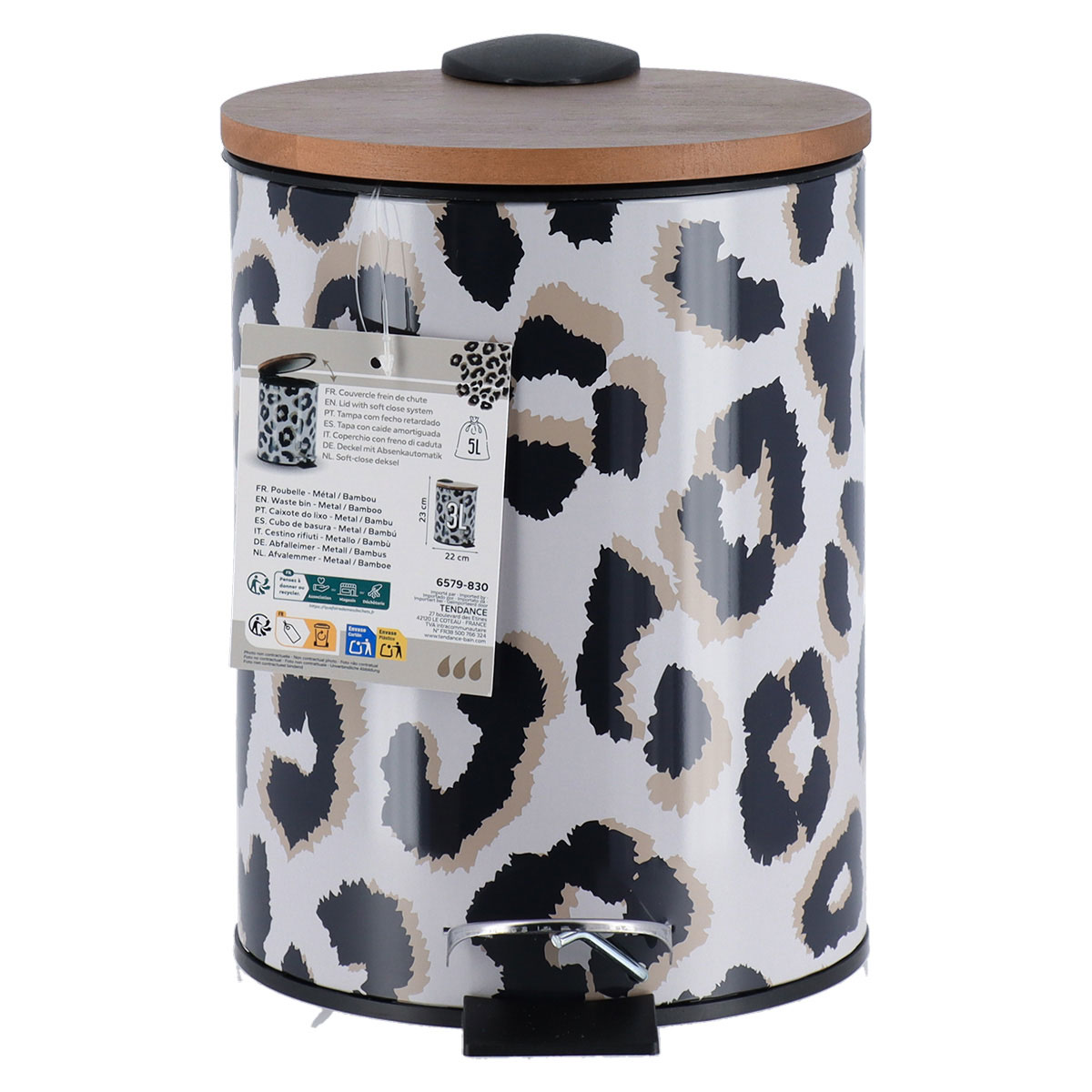 Κάδος Απορριμμάτων Μπάνιου (Φ17X24) T-D 3Lt Serengeti 6579830 Μπάνιο Αξεσουάρ Κάδοι Spitishop
