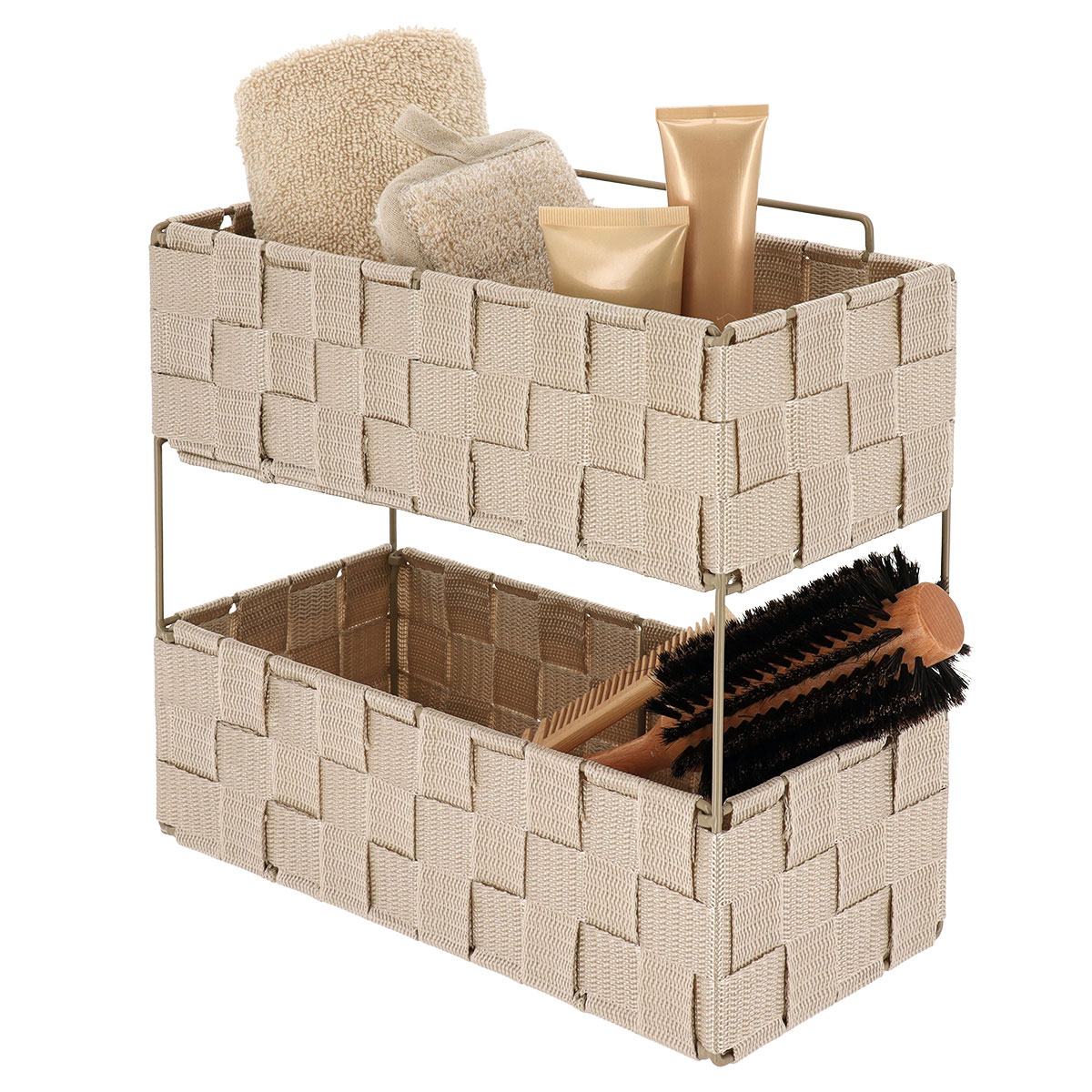 Ραφιέρα Μπάνιου Διπλή (29x12x27) T-D Beige 84231161