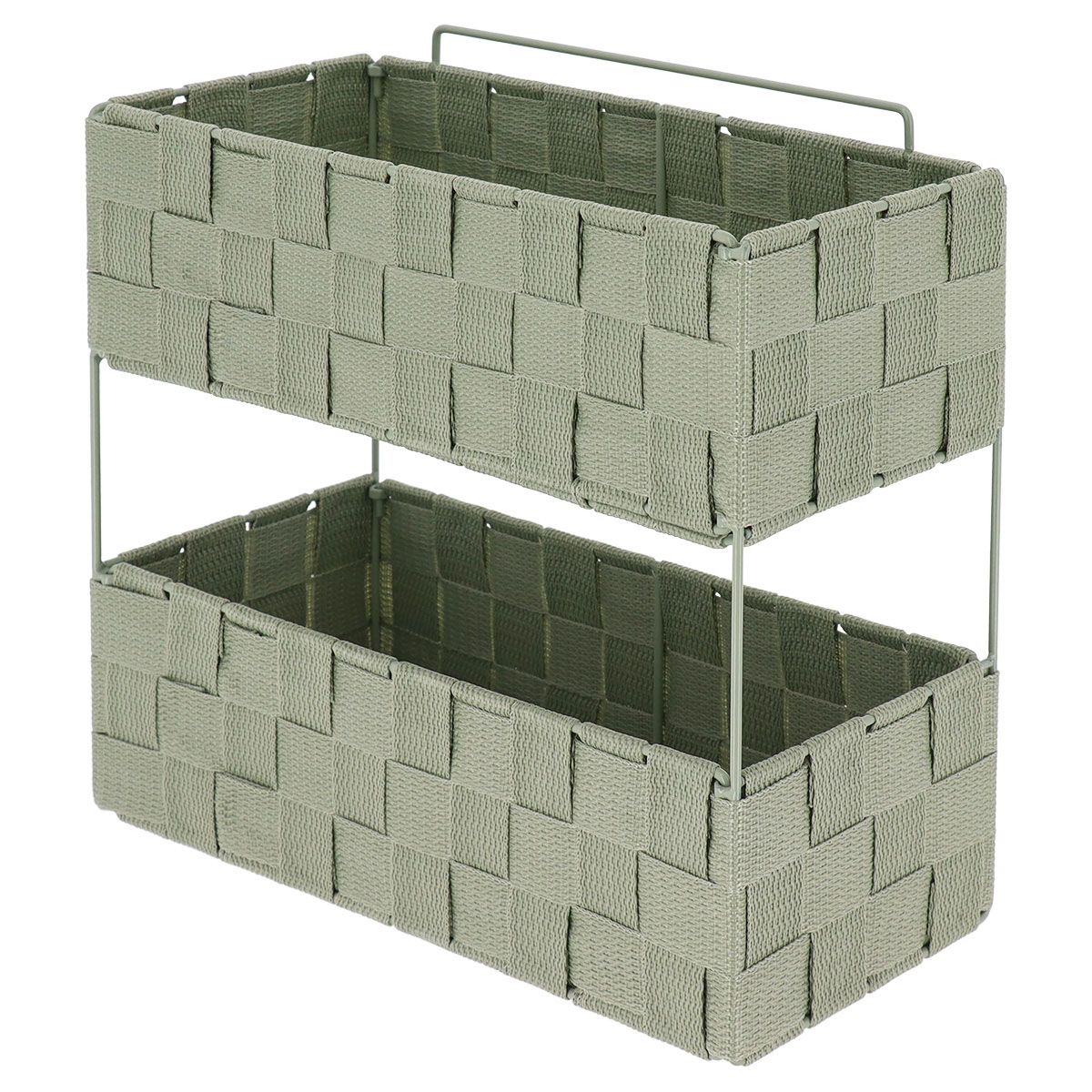Ραφιέρα Μπάνιου Διπλή (29x12x27) T-D Sage Green 84231144