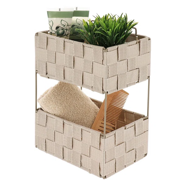 Ραφιέρα Μπάνιου Διπλή (20.5x13x28) T-D Beige 84230161
