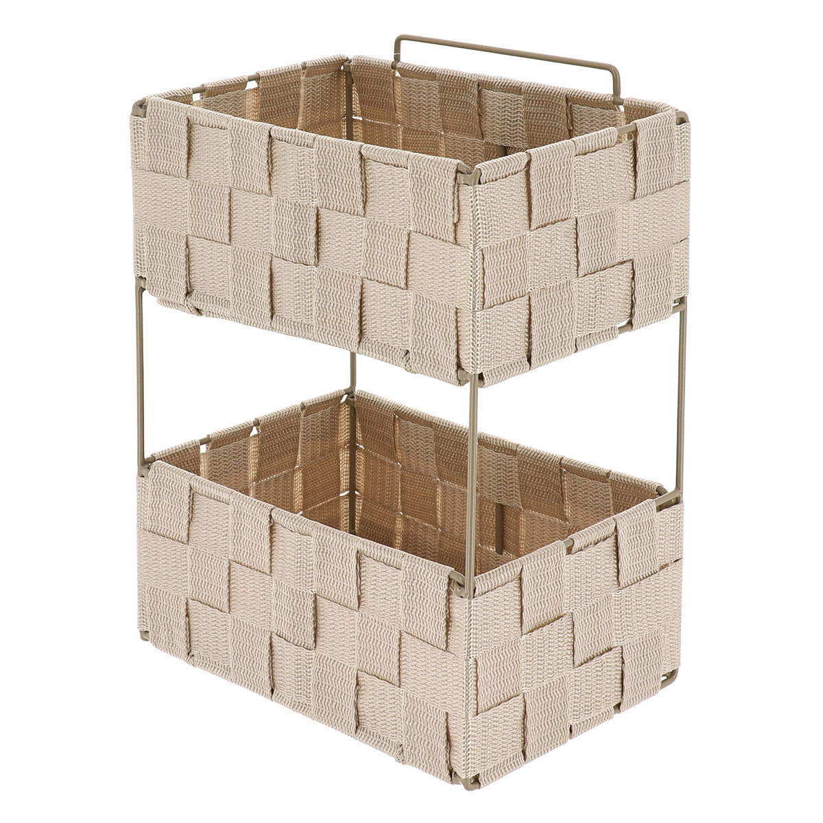 Ραφιέρα Μπάνιου Διπλή (20.5x13x28) T-D Beige 84230161
