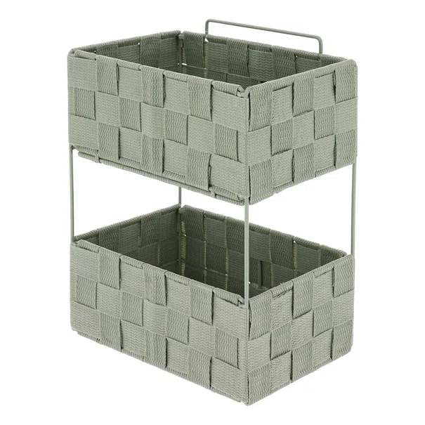 Ραφιέρα Μπάνιου Διπλή (20.5x13x28) T-D Sage Green 84230144