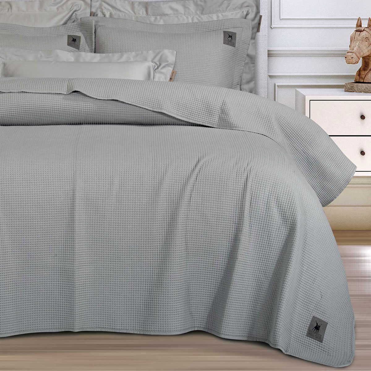 Κουβερλί King Size (240X250) Greenwich Polo Club 3496 Grey Λευκά Είδη Κρεβατοκάμαρας Spitishop