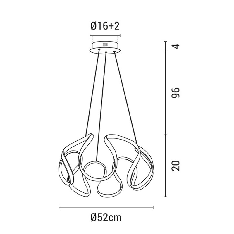 Φωτιστικό Οροφής Led Eurolamp 144-15008 Φωτιστικά Κρεμαστά Spitishop