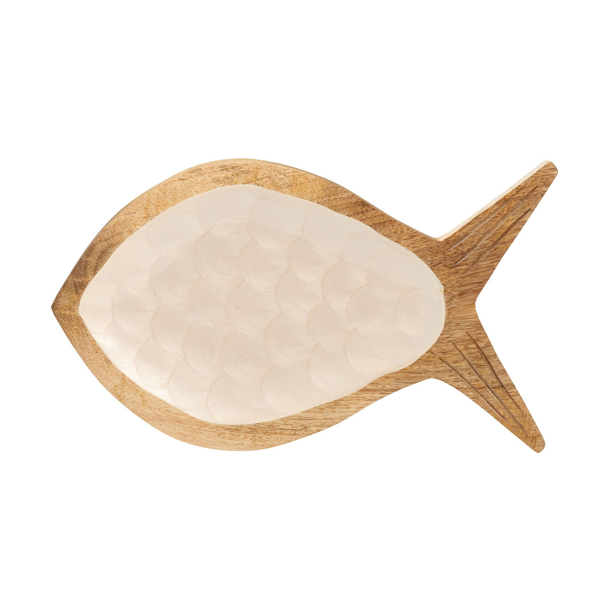Πιατέλα Διακόσμησης (30X30) K-M Fish White A55600340 Διακόσμηση Δίσκοι - Πιατέλες Μπωλ Διακοσμητικές Spitishop