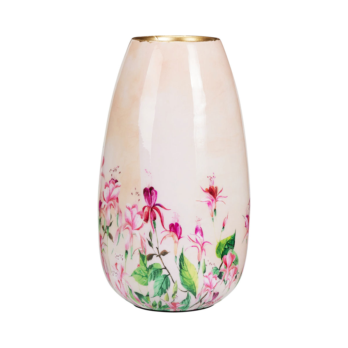 Διακοσμητικό Βάζο (Φ14.5x25) K-M Pink Flower A67825300
