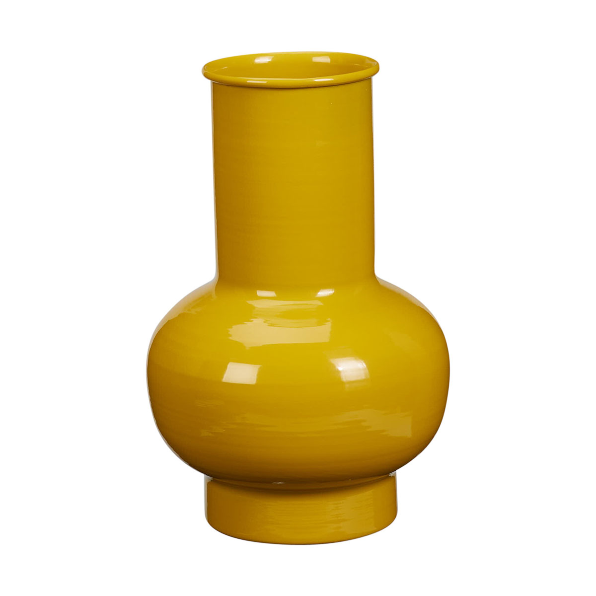 Διακοσμητικό Βάζο (Φ17.5x26) K-M Shiny Yellow FZ1002500