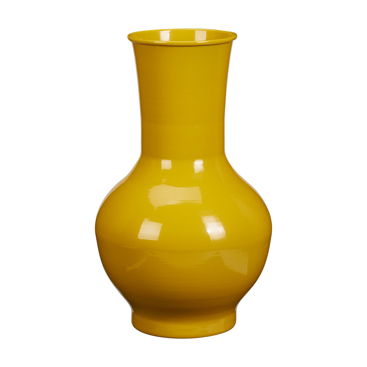 Διακοσμητικό Βάζο (Φ20x33.5) K-M Shiny Yellow FZ1002530