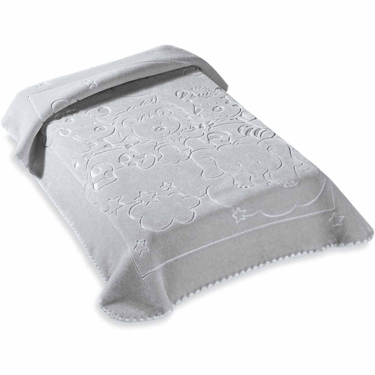 Κουβέρτα Βελουτέ Κούνιας (110x140) Belpla 520 Gris