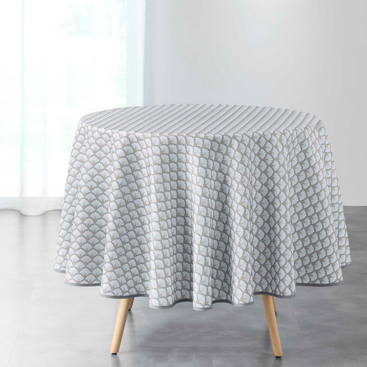 Αλέκιαστο Τραπεζομάντηλο Ροτόντα (Φ180) L-C Artchic Blanc 1722890