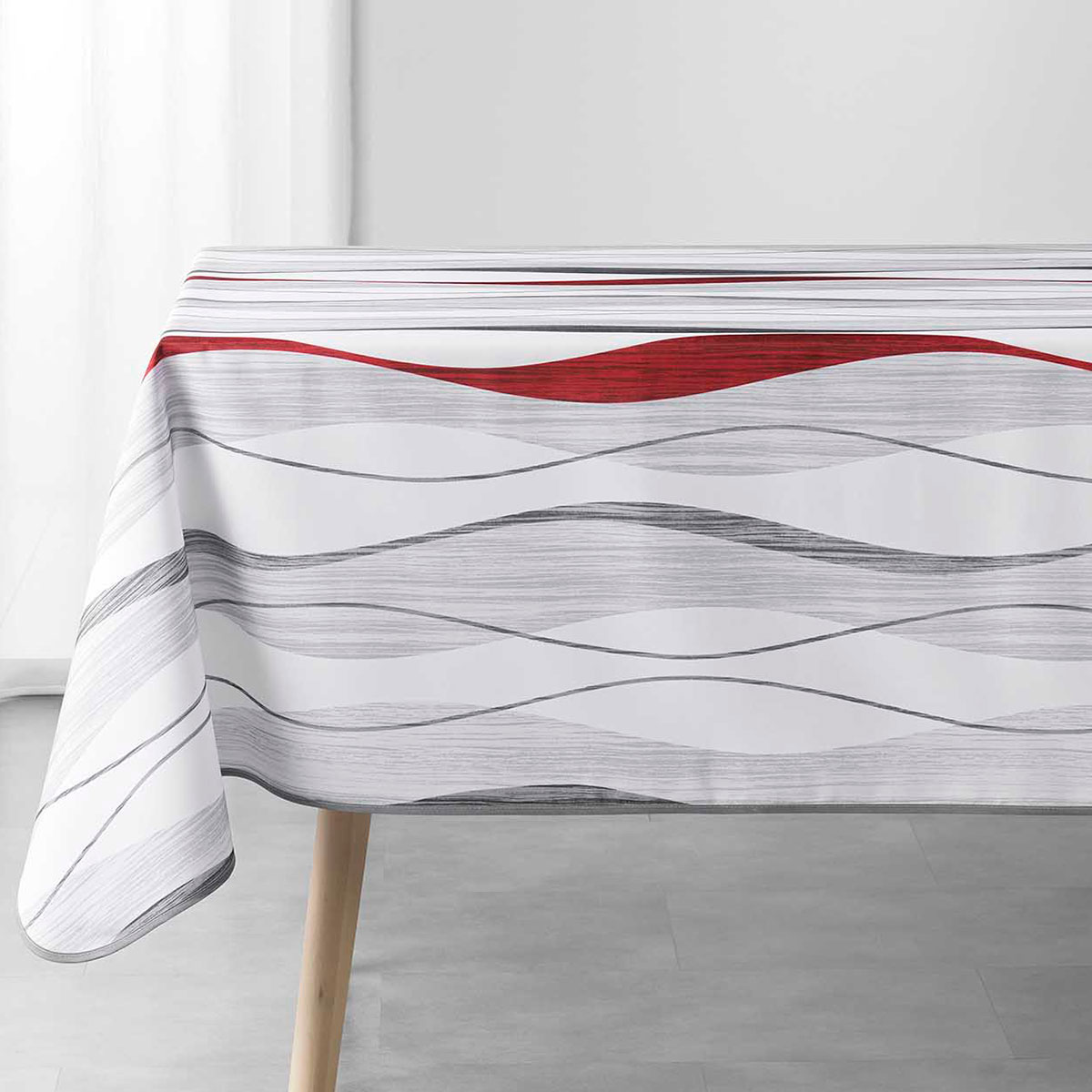 Αλέκιαστο Τραπεζομάντηλο (150X240) L-C Ondulys Rouge 1722850 Λευκά Είδη Κουζίνας & Τραπεζαρίας Τραπεζομάντηλα Αλέκιαστα Πλαστικά Spitishop