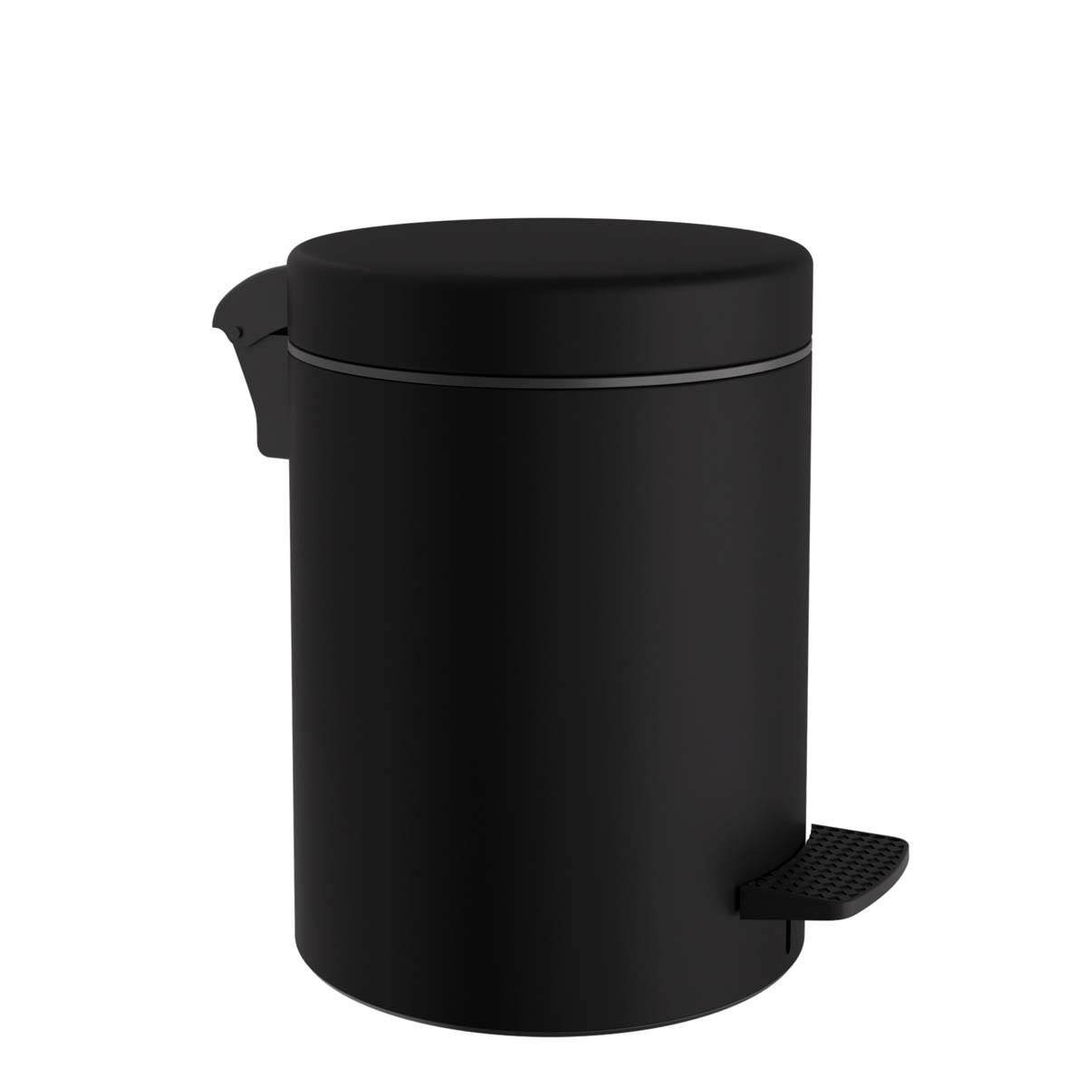 Κάδος Απορριμμάτων Μπάνιου (Φ23x32) Pam & Co 8lt 500 Black Matte