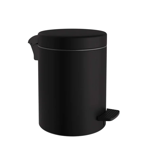 Κάδος Απορριμμάτων Μπάνιου (Φ23x32) Pam & Co 8lt 500 Black Matte