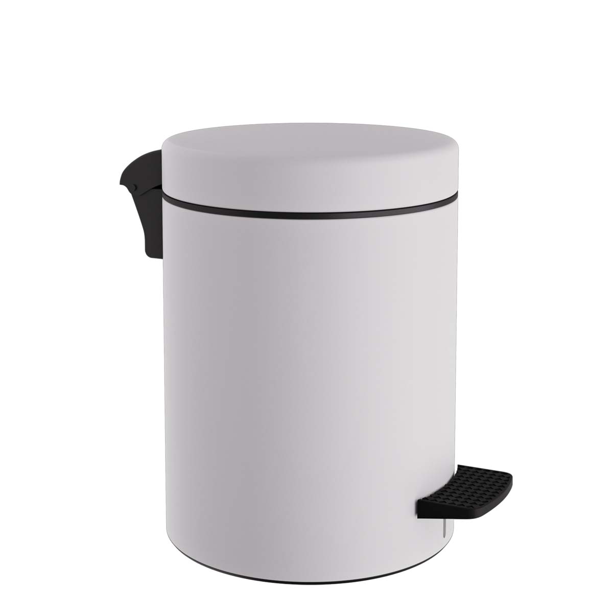 Κάδος Απορριμμάτων Μπάνιου (Φ23x32) Pam & Co 8lt 500 White Matte