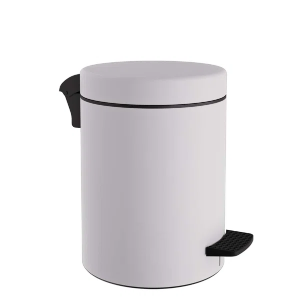 Κάδος Απορριμμάτων Μπάνιου (Φ23x32) Pam & Co 8lt 500 White Matte