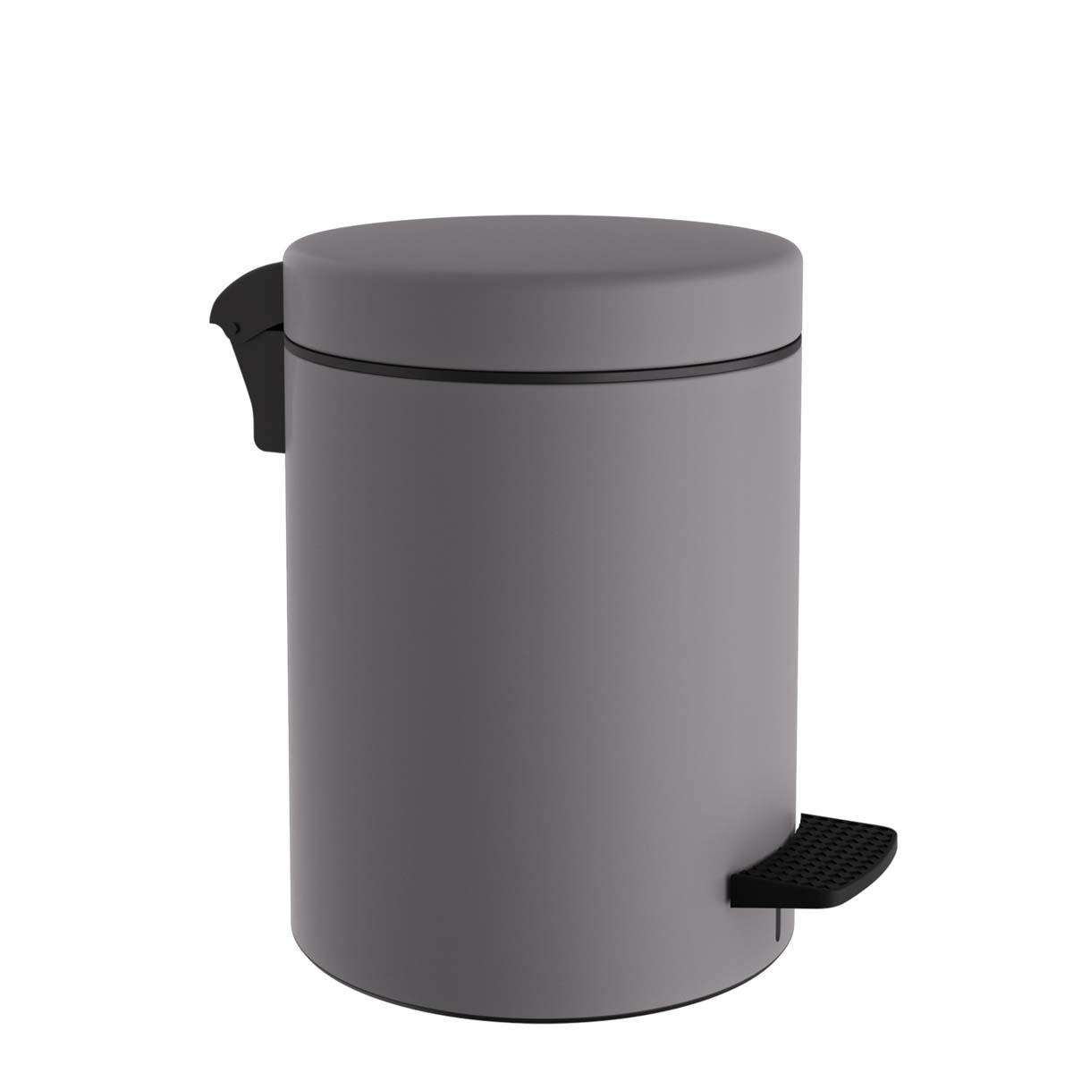 Κάδος Απορριμμάτων Μπάνιου (Φ23x32) Pam & Co 8lt 500 Concrete Grey Matte