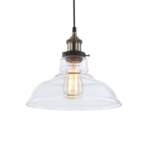 Φωτιστικό Οροφής Μονόφωτο Aca Smyrna KS1295PCL1BK Brass/Clear
