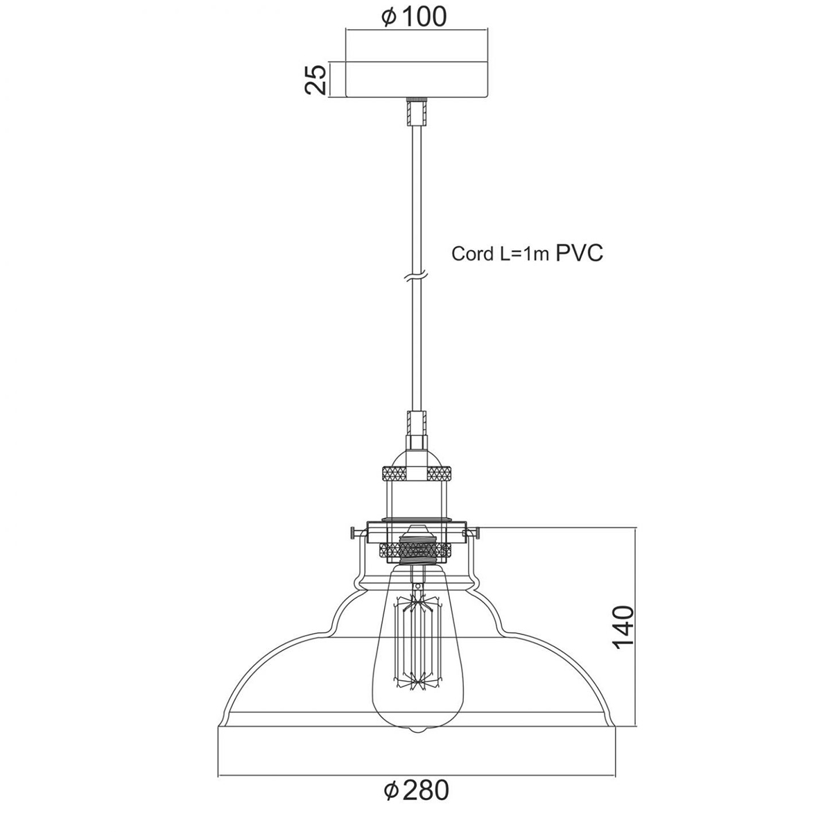 Φωτιστικό Οροφής Μονόφωτο Aca Smyrna Ks1295Pcl1Bk Brass Clear Φωτιστικά Κρεμαστά Spitishop