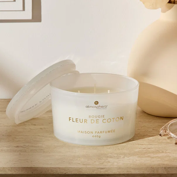 Κερί Αρωματικό 440gr (Φ13x9) A-S Glowy Cotton 214889B