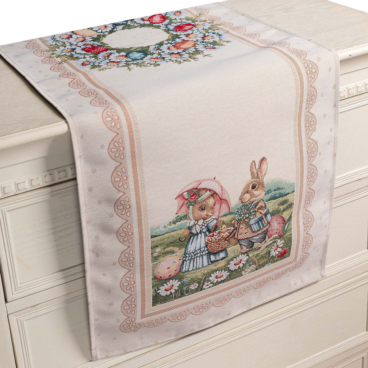 Πασχαλινή Τραβέρσα (45x140) Silk Fashion Spring Walk