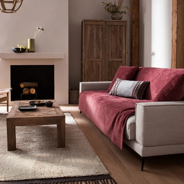 Ριχτάρι Πολυθρόνας Βελουτέ (180x180) Gofis Home Nimbus Pomegranate 447/02