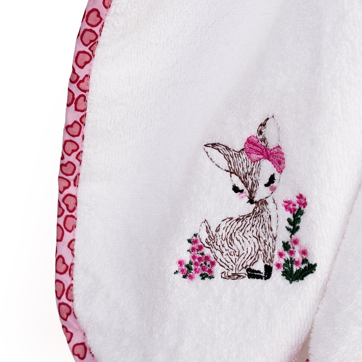 Βρεφική Κάπα (75X85) Dimcol Deer 197 White-Pink Βρεφικά Προίκα Μωρού Κάπες Βρεφικές Spitishop