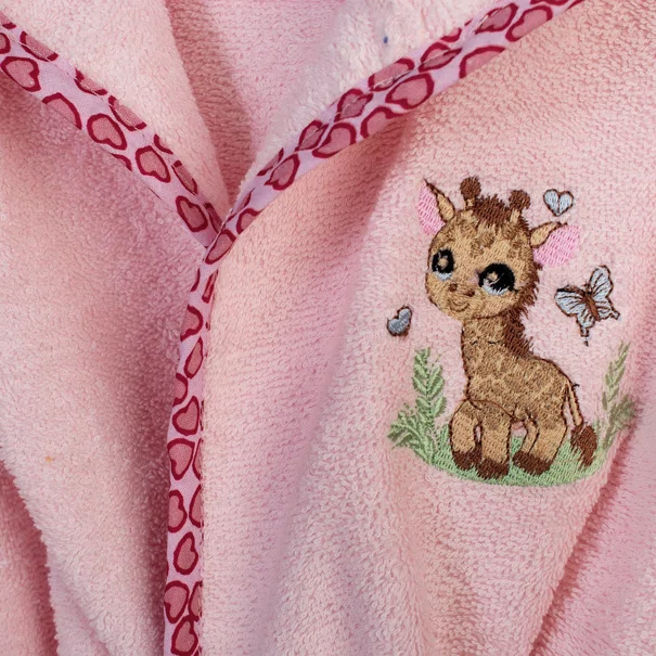 Βρεφικό Μπουρνούζι Dimcol Giraffe 171 Pink