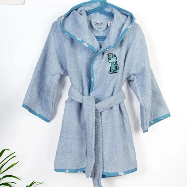Βρεφικό Μπουρνούζι Dimcol Dinosaur 179 Sky Blue