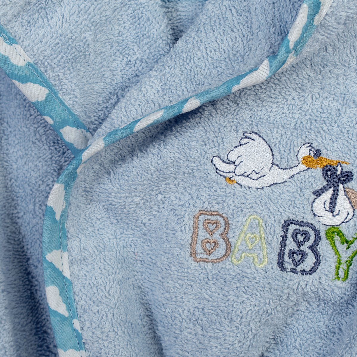 Βρεφικό Μπουρνούζι Dimcol Stork 191 Sky Blue Παιδικά Μπουρνούζια - Βρεφικά για Αγόρια Spitishop