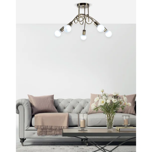 Φωτιστικό Οροφής Πολύφωτο Homelighting Quirky 77-8090 Bronze